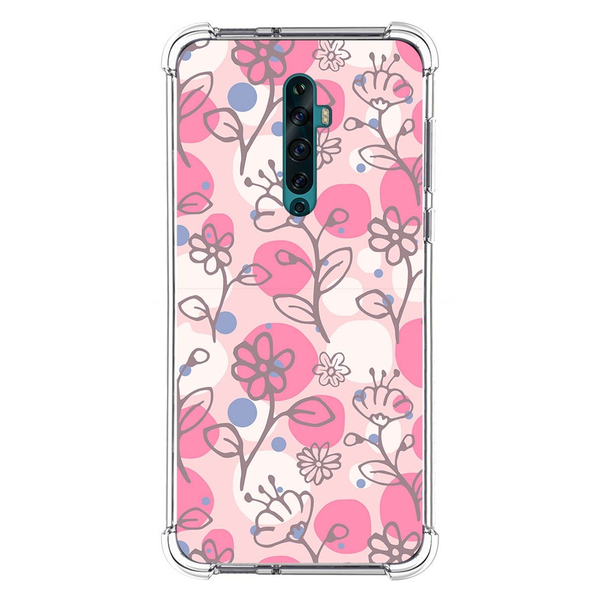 Funda Silicona Antigolpes para Oppo Reno 2Z diseño Flores 07 Dibujos
