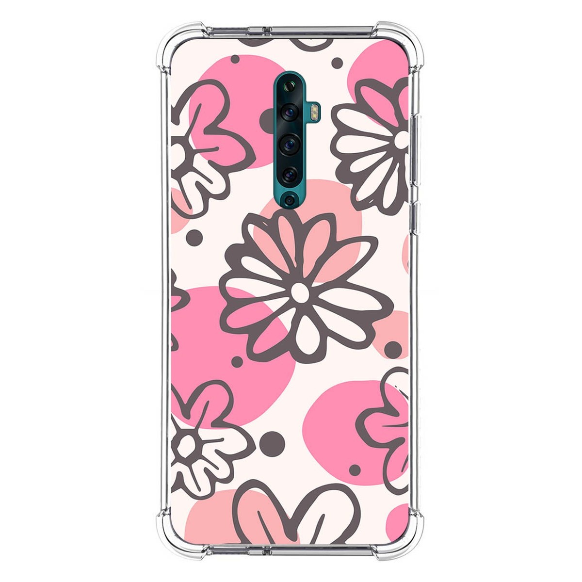 Funda Silicona Antigolpes para Oppo Reno 2Z diseño Flores 09 Dibujos