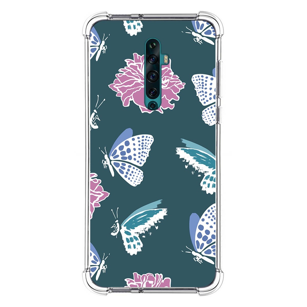Funda Silicona Antigolpes para Oppo Reno 2Z diseño Flores 10 Dibujos
