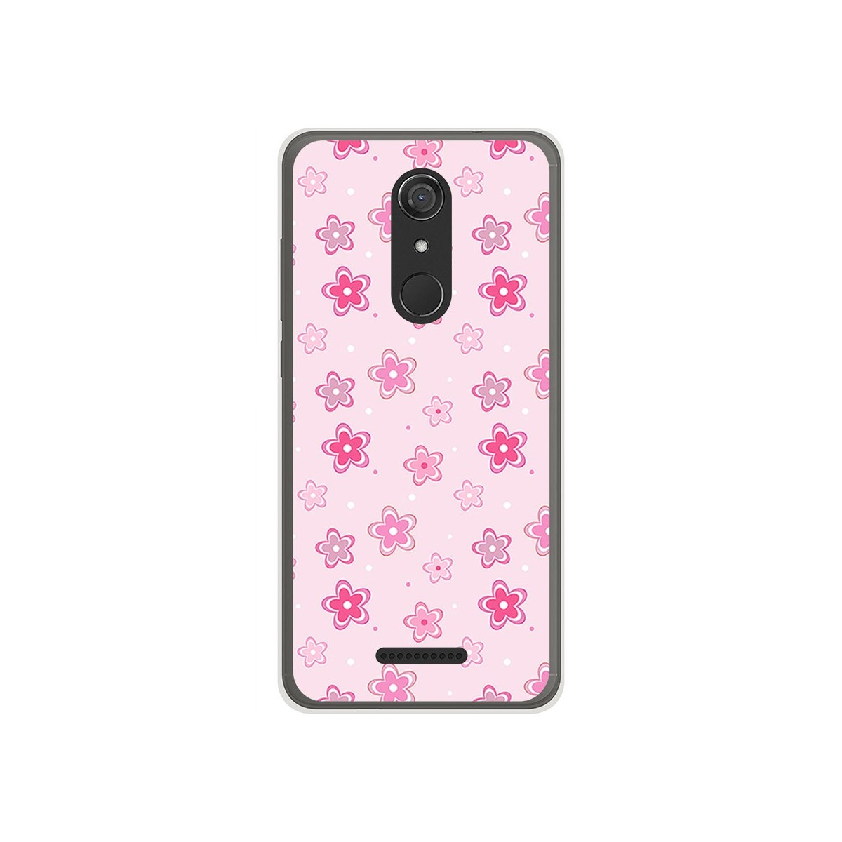 Funda Gel Tpu para Wiko View Diseño Flores Dibujos