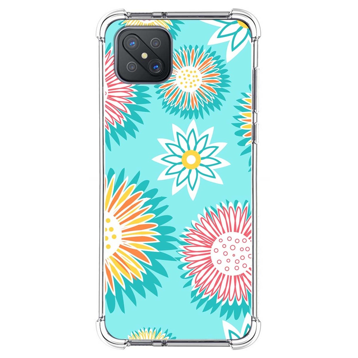 Funda Silicona Antigolpes para Oppo Reno 4Z 5G diseño Flores 05 Dibujos