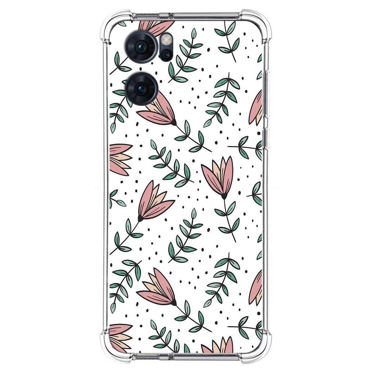 Funda Silicona Antigolpes para Oppo Reno 7 5G diseño Flores 01 Dibujos