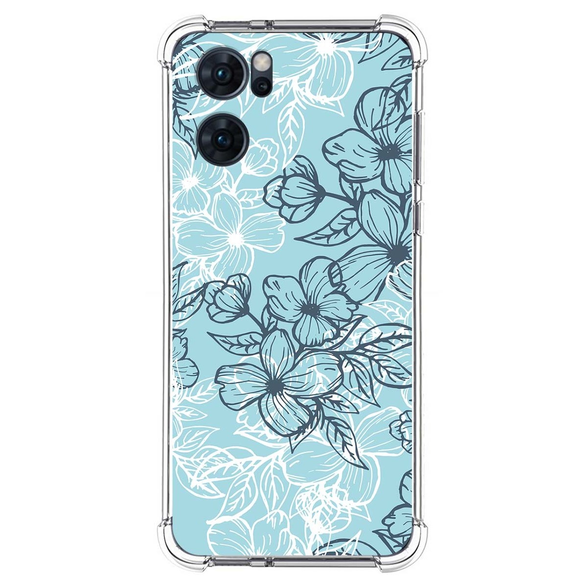Funda Silicona Antigolpes para Oppo Reno 7 5G diseño Flores 03 Dibujos