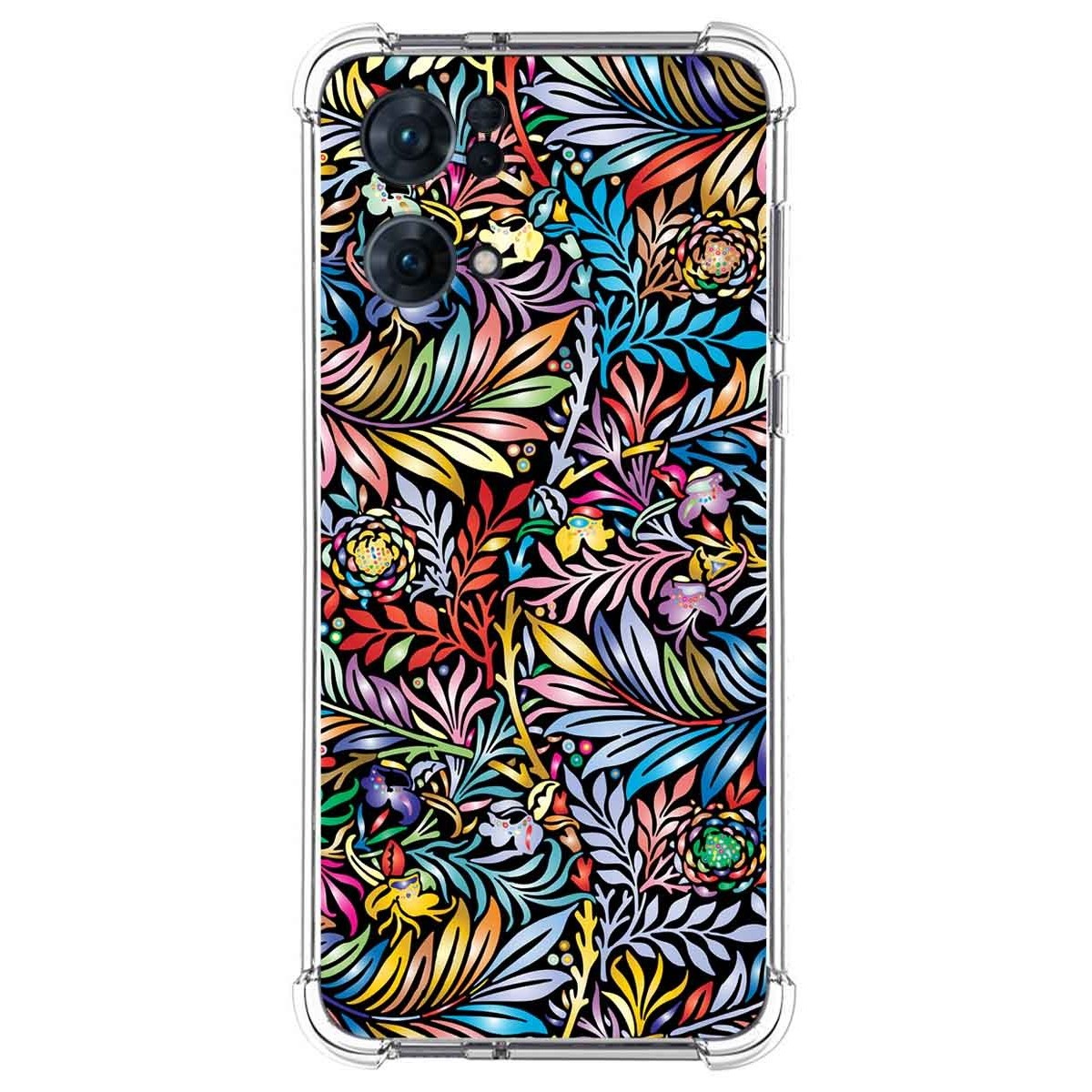 Funda Silicona Antigolpes para Oppo Reno 7 Pro 5G diseño Flores 04 Dibujos