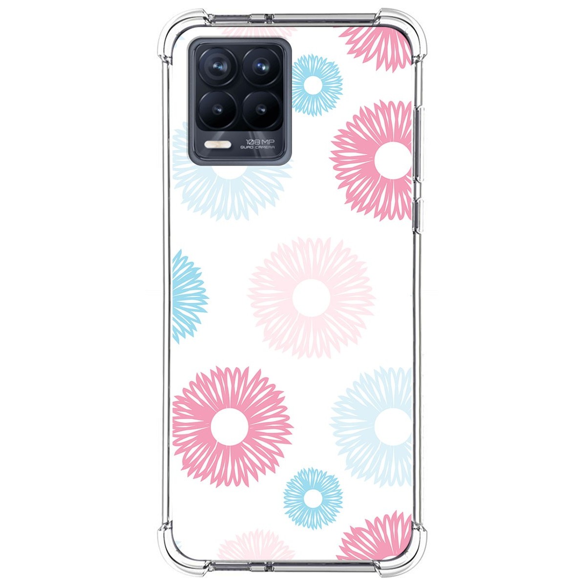 Funda Silicona Antigolpes para Realme 8 4G / 8 Pro diseño Flores 06 Dibujos