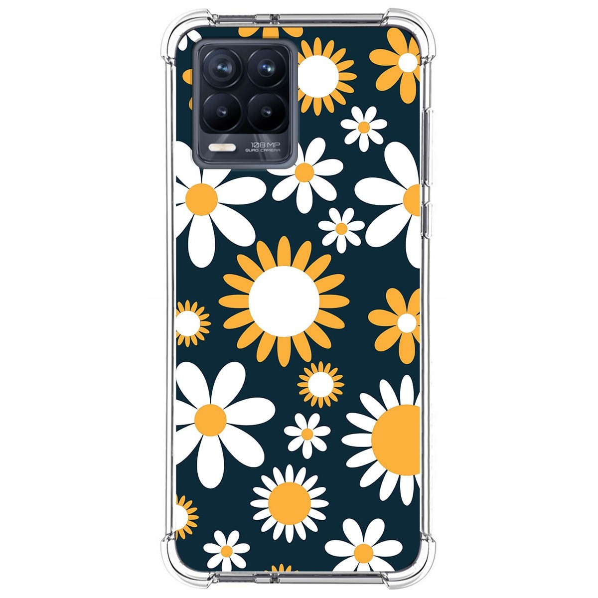 Funda Silicona Antigolpes para Realme 8 4G / 8 Pro diseño Flores 08 Dibujos