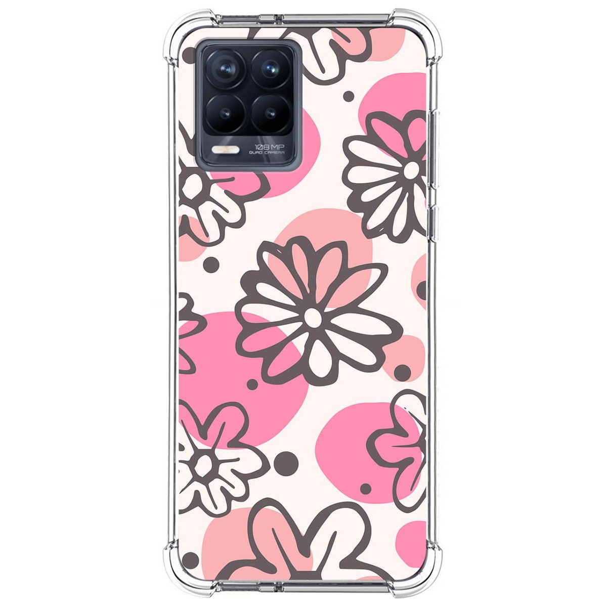Funda Silicona Antigolpes para Realme 8 4G / 8 Pro diseño Flores 09 Dibujos