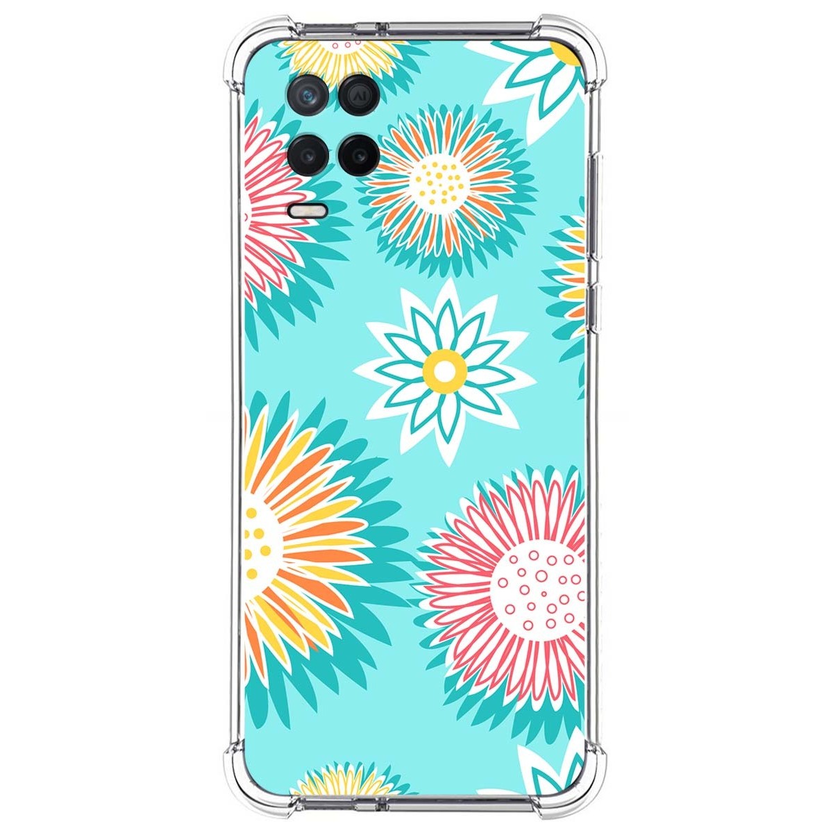 Funda Silicona Antigolpes para Realme 8 5G / Narzo 30 5G diseño Flores 05 Dibujos