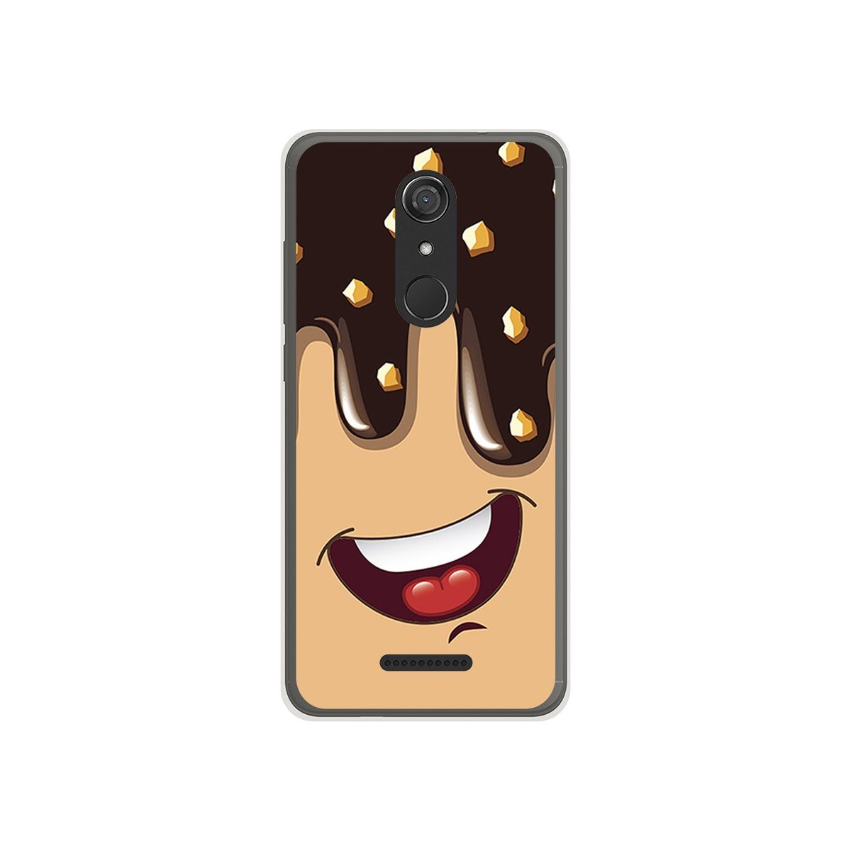 Funda Gel Tpu para Wiko View Diseño Helado Chocolate Dibujos