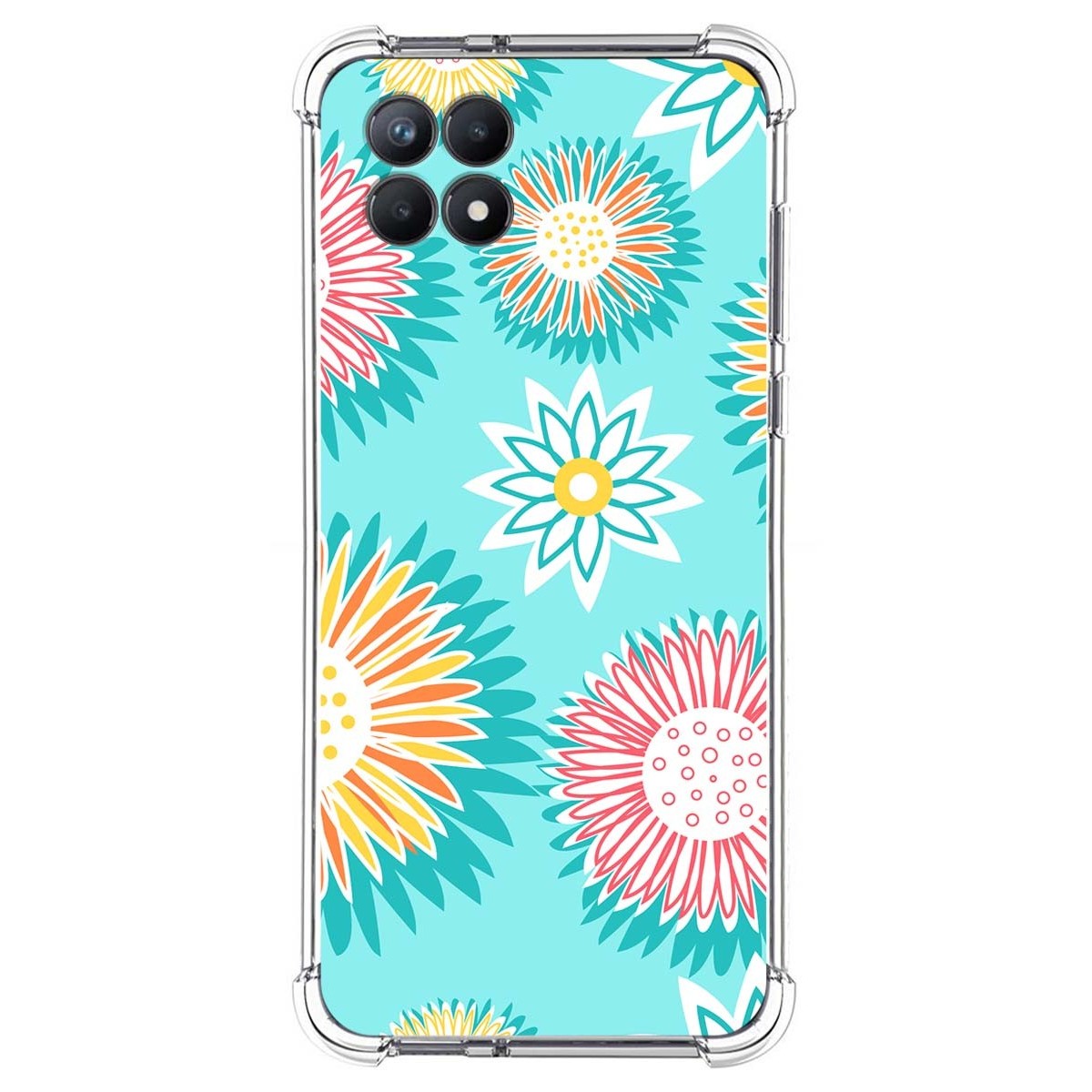 Funda Silicona Antigolpes para Realme 8i diseño Flores 05 Dibujos