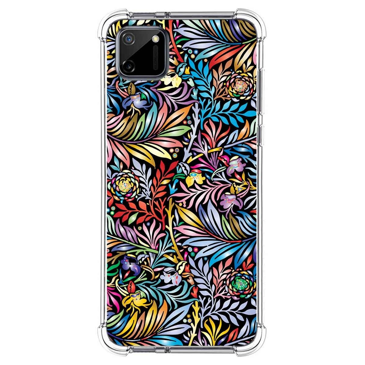 Funda Silicona Antigolpes para Realme C11 diseño Flores 04 Dibujos