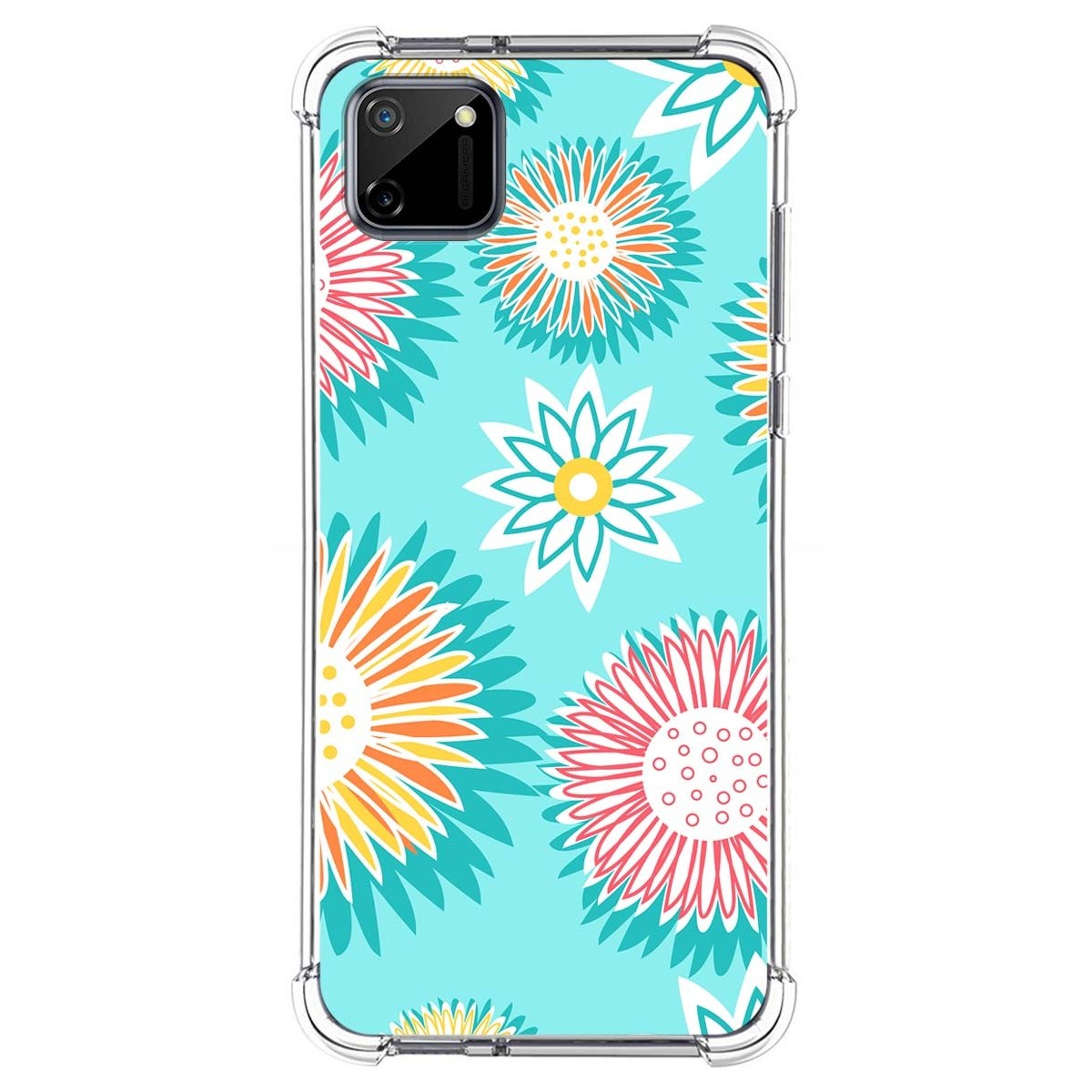 Funda Silicona Antigolpes para Realme C11 diseño Flores 05 Dibujos