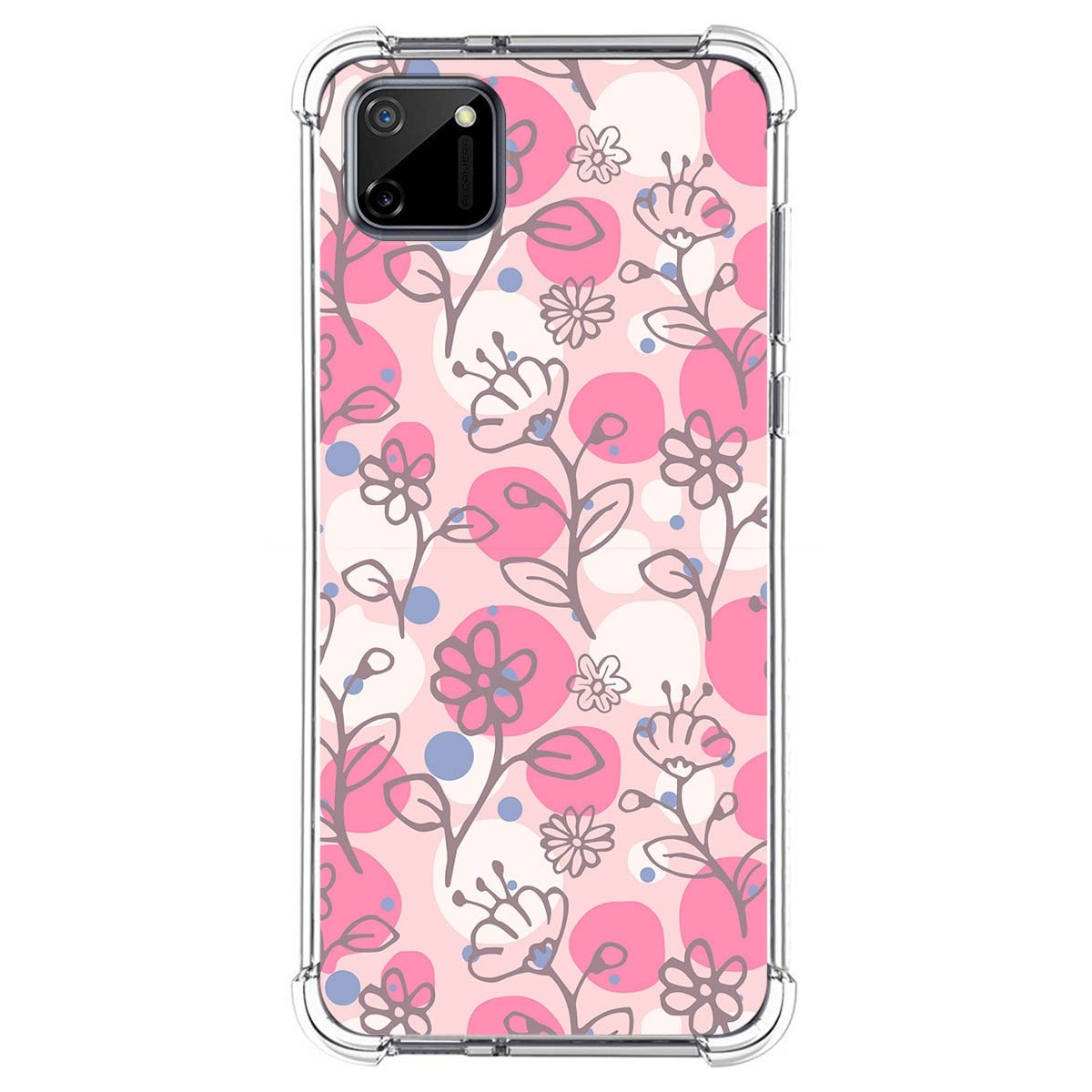 Funda Silicona Antigolpes para Realme C11 diseño Flores 07 Dibujos