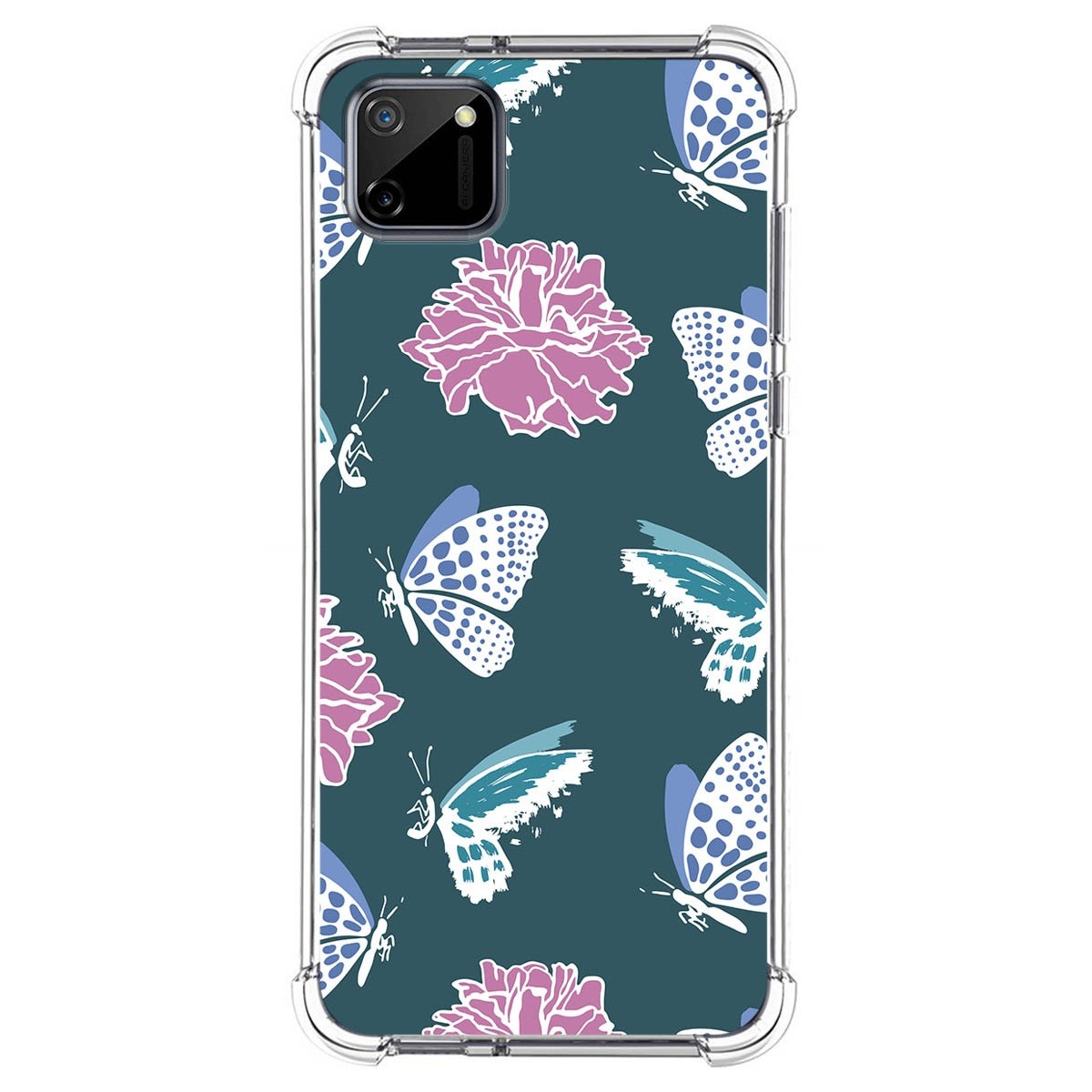 Funda Silicona Antigolpes para Realme C11 diseño Flores 10 Dibujos