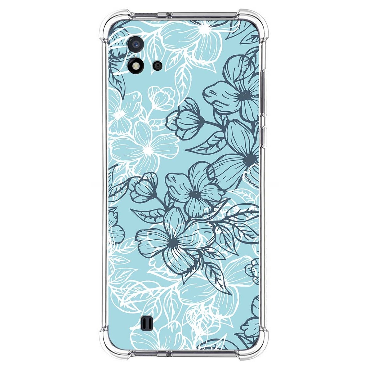 Funda Silicona Antigolpes para Realme C11 2021 diseño Flores 03 Dibujos