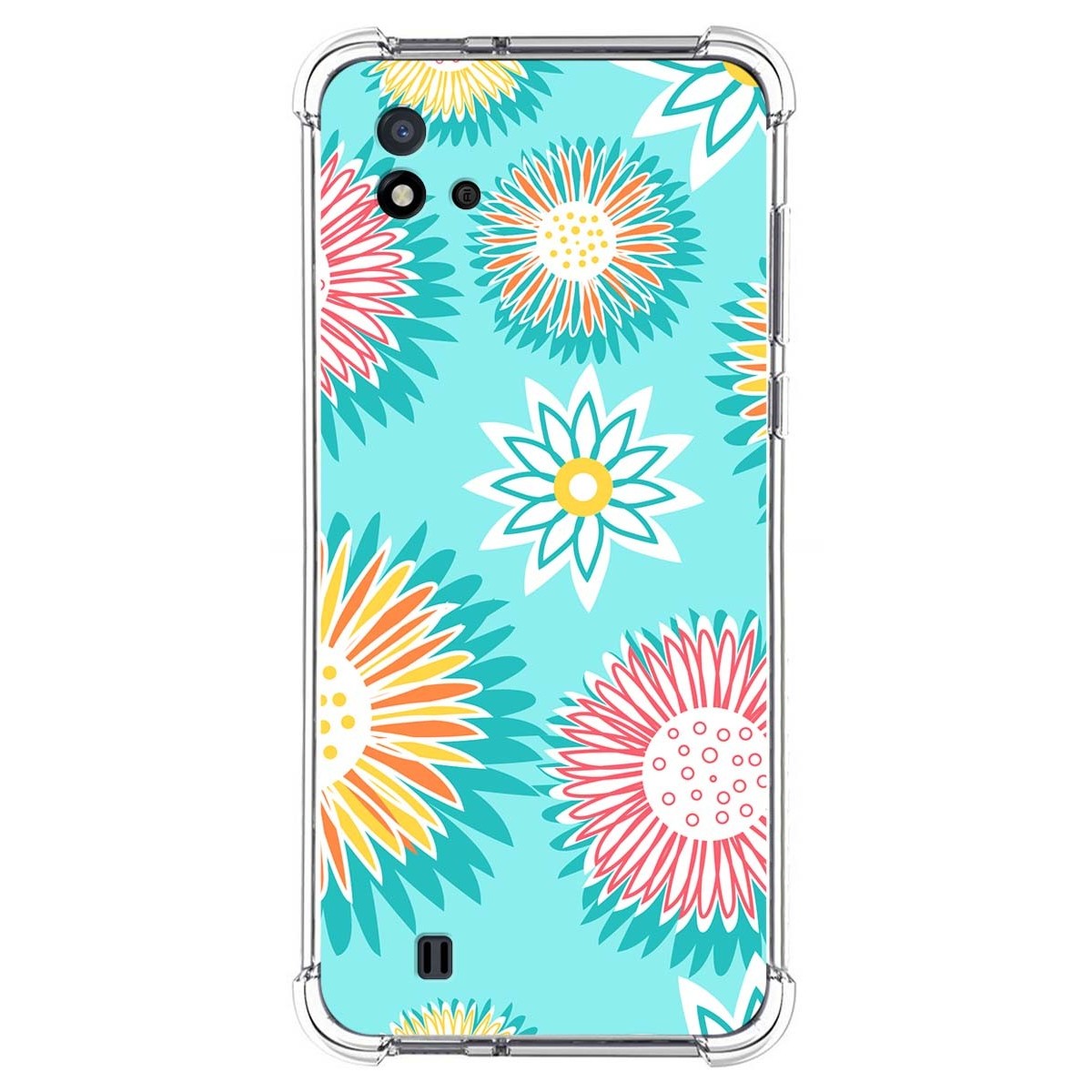 Funda Silicona Antigolpes para Realme C11 2021 diseño Flores 05 Dibujos