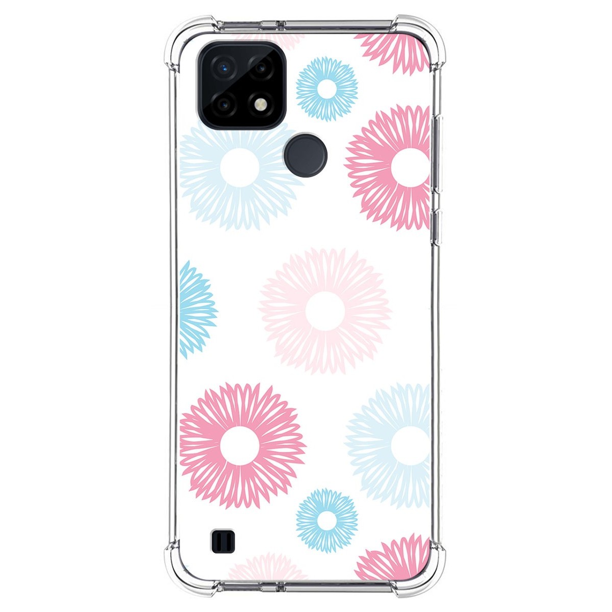 Funda Silicona Antigolpes para Realme C21 diseño Flores 06 Dibujos