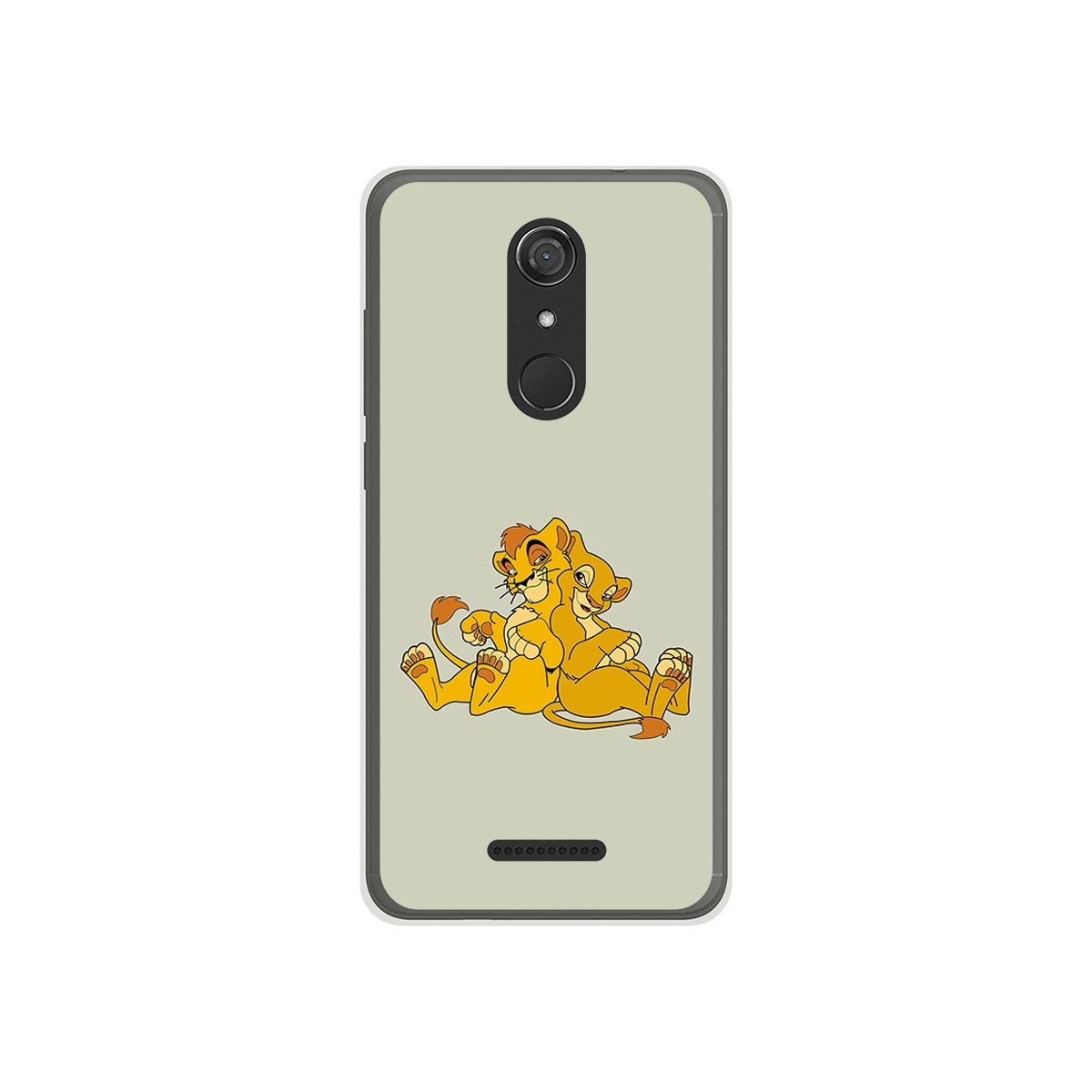 Funda Gel Tpu para Wiko View Diseño Leones Dibujos