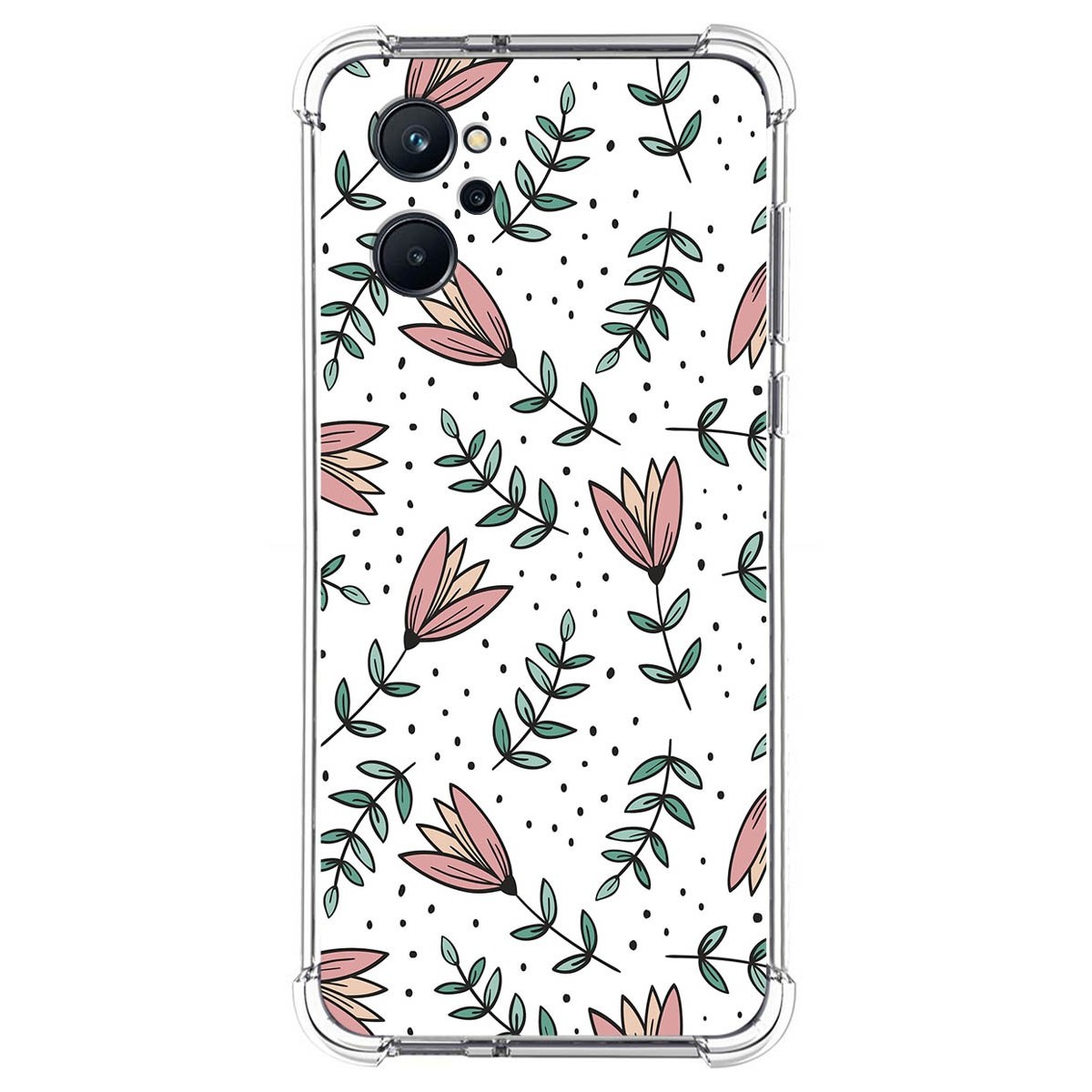 Funda Silicona Antigolpes para Realme 9i diseño Flores 01 Dibujos