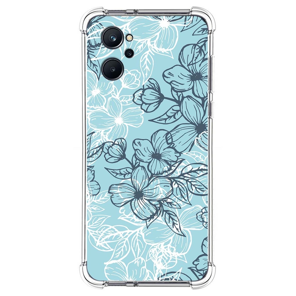 Funda Silicona Antigolpes para Realme 9i diseño Flores 03 Dibujos