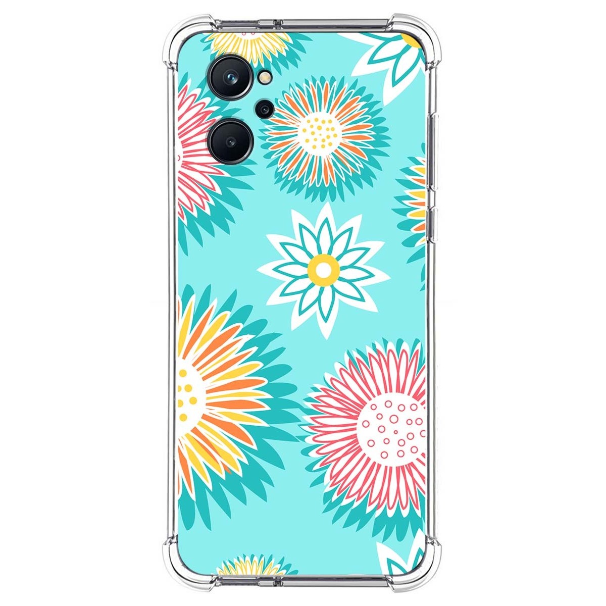 Funda Silicona Antigolpes para Realme 9i diseño Flores 05 Dibujos