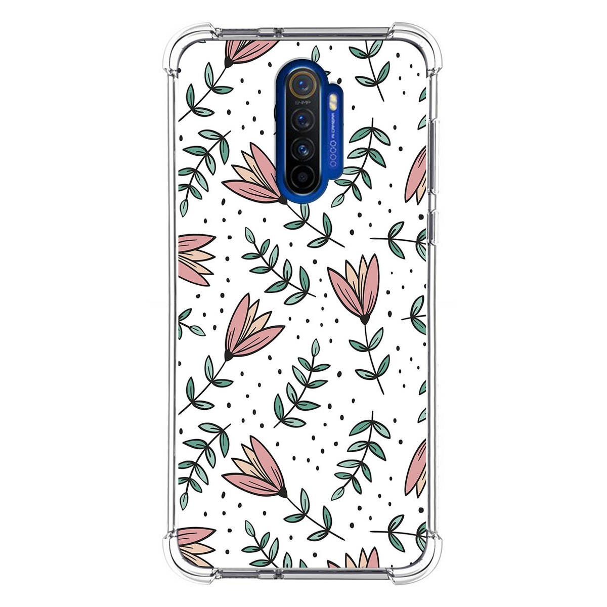 Funda Silicona Antigolpes para Realme X2 Pro diseño Flores 01 Dibujos