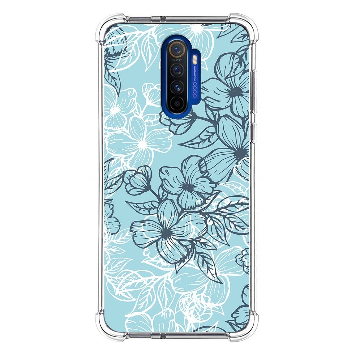 Funda Silicona Antigolpes para Realme X2 Pro diseño Flores 03 Dibujos