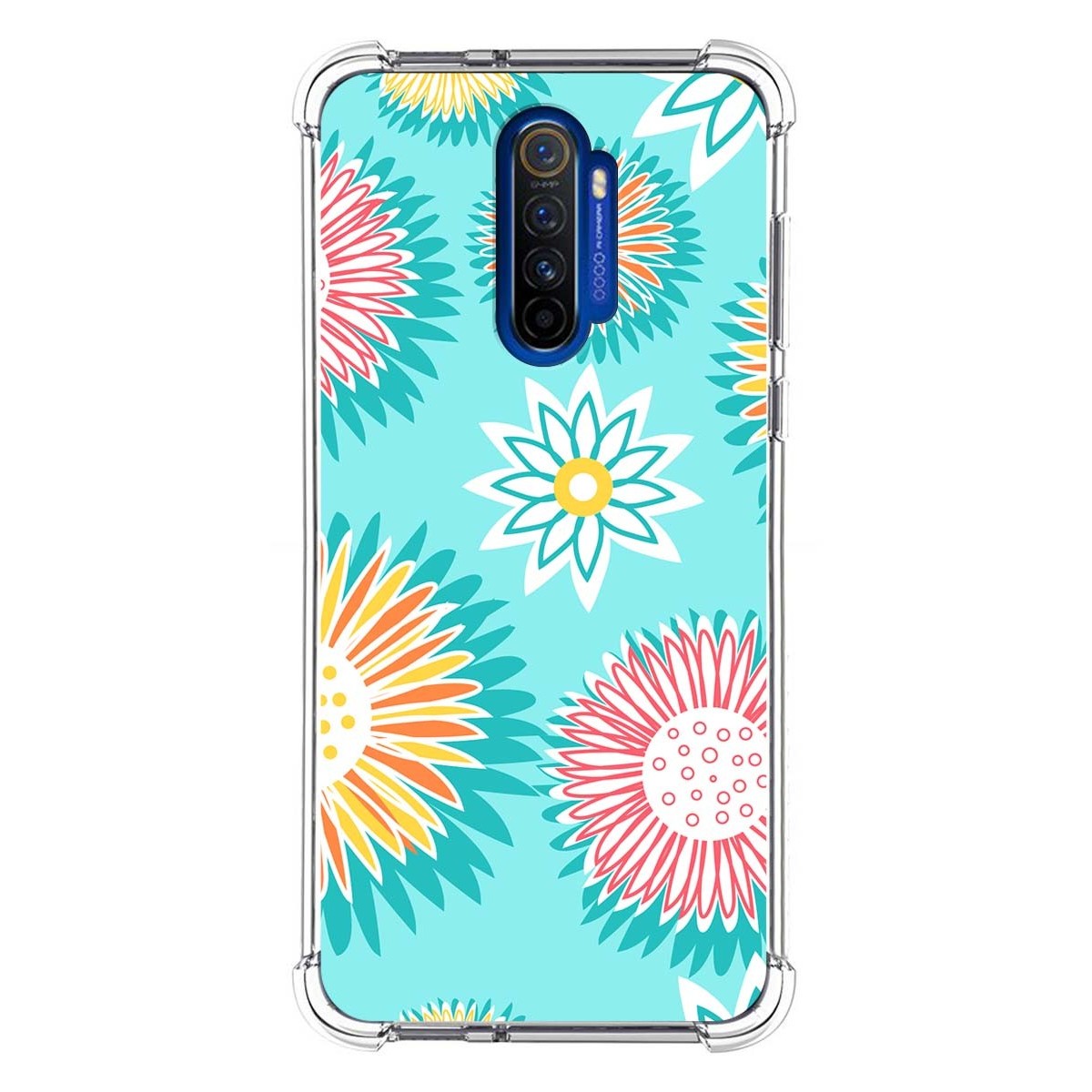 Funda Silicona Antigolpes para Realme X2 Pro diseño Flores 05 Dibujos
