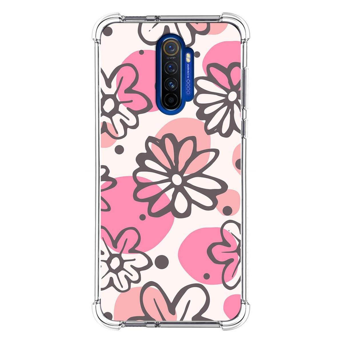 Funda Silicona Antigolpes para Realme X2 Pro diseño Flores 09 Dibujos