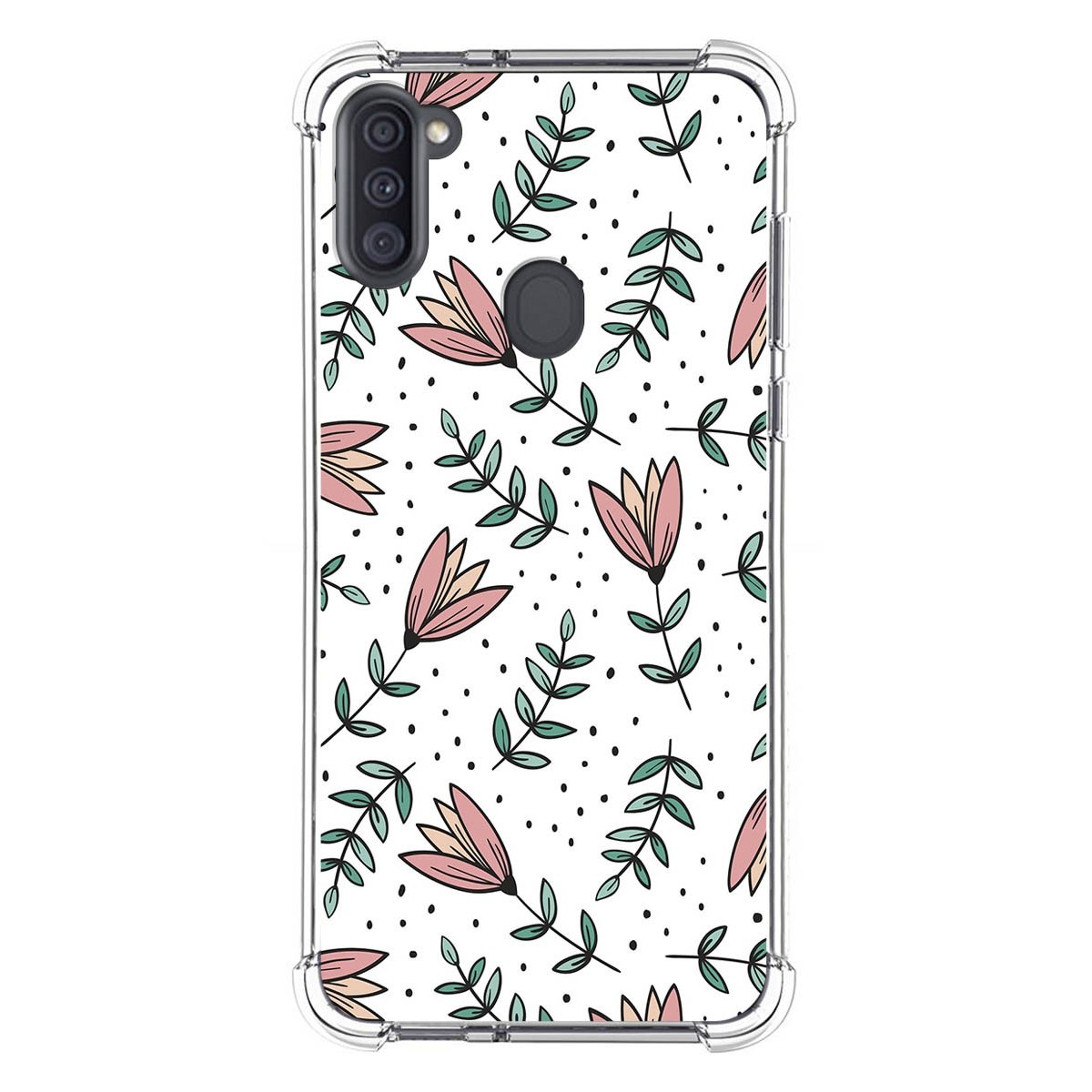 Funda Silicona Antigolpes para Samsung Galaxy A11 / M11 diseño Flores 01 Dibujos