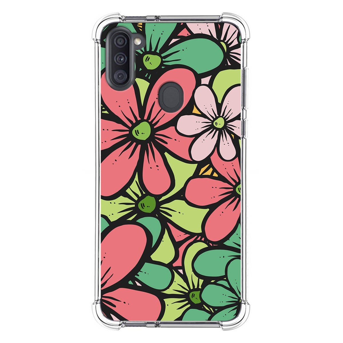 Funda Silicona Antigolpes para Samsung Galaxy A11 / M11 diseño Flores 02 Dibujos