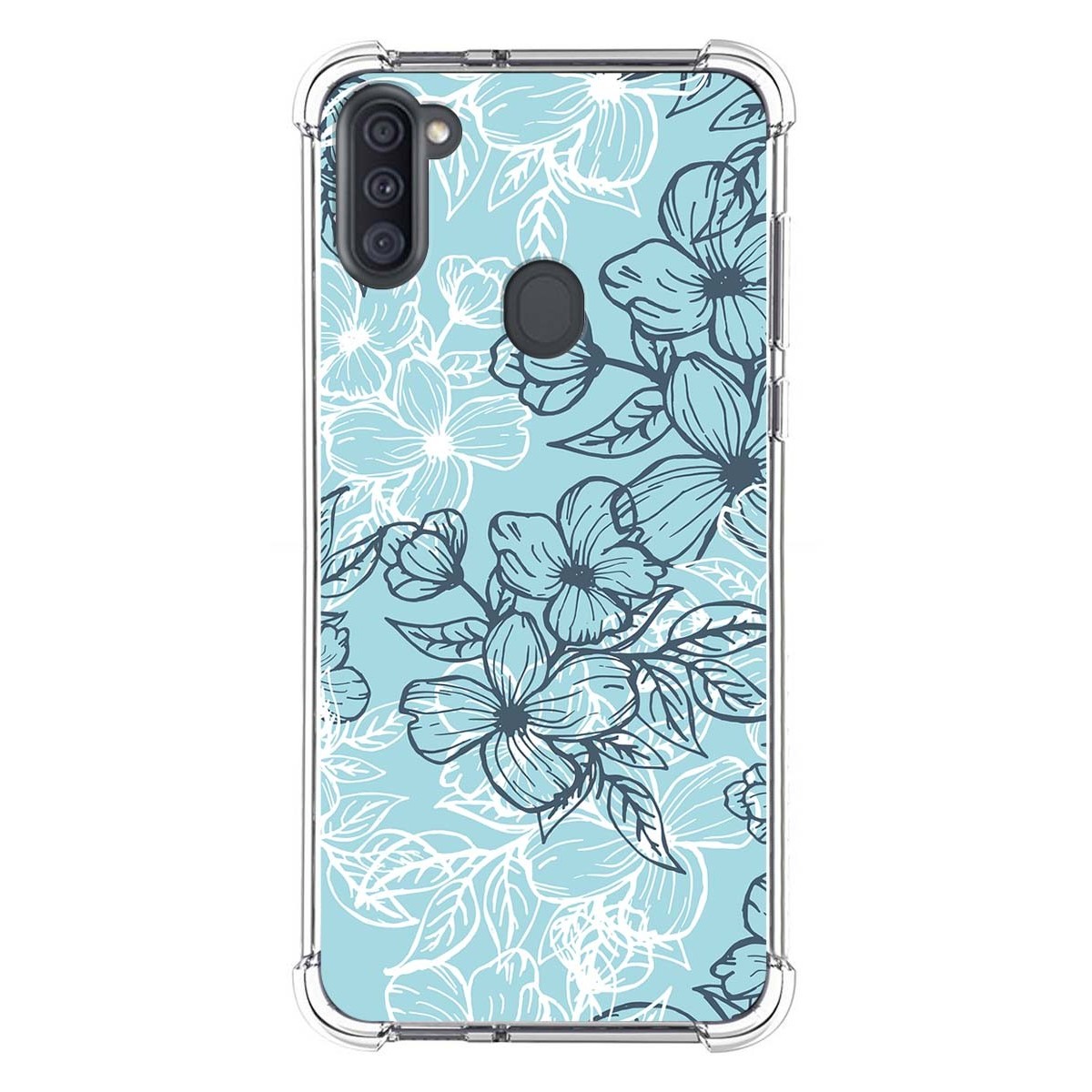 Funda Silicona Antigolpes para Samsung Galaxy A11 / M11 diseño Flores 03 Dibujos