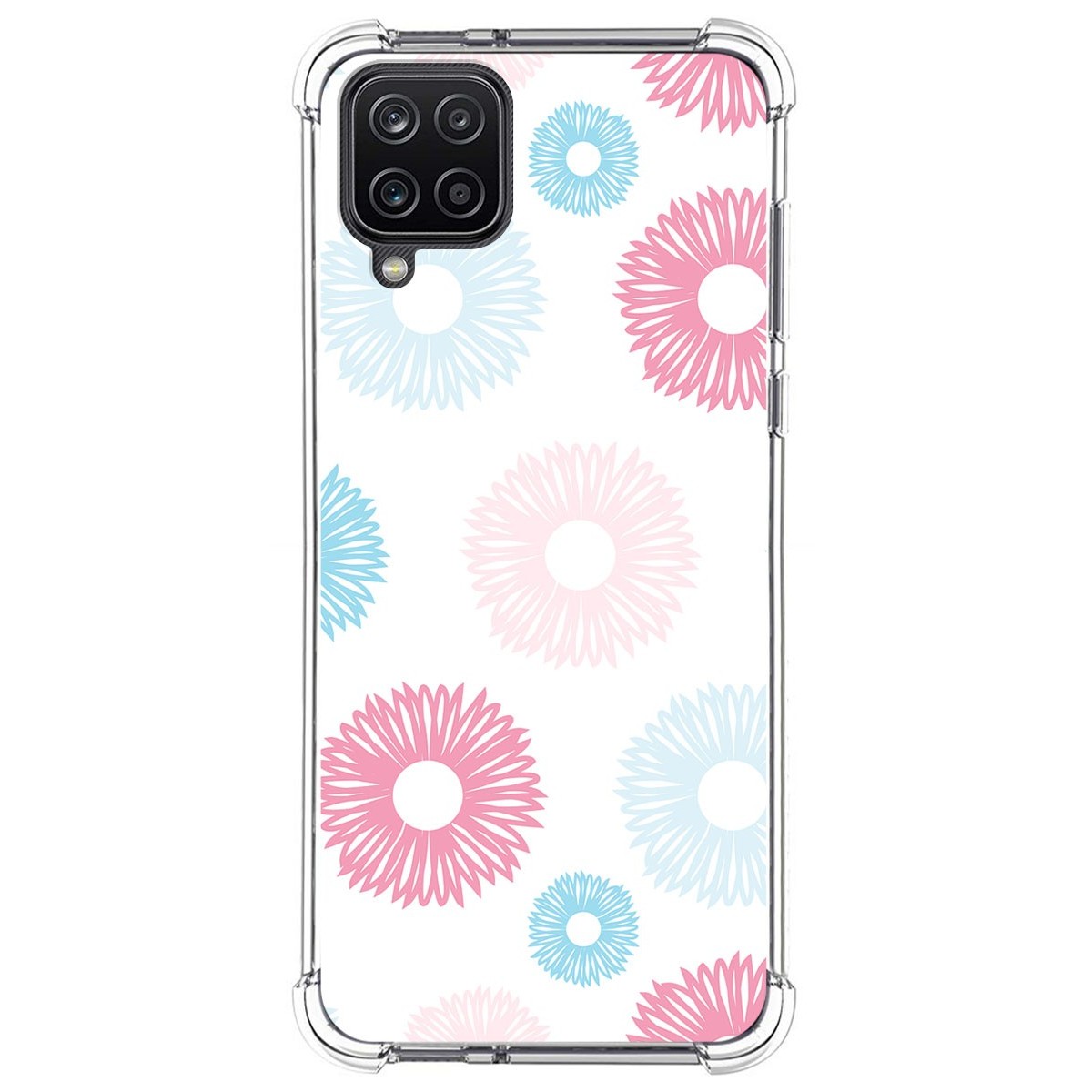 Funda Silicona Antigolpes para Samsung Galaxy A12 diseño Flores 06 Dibujos
