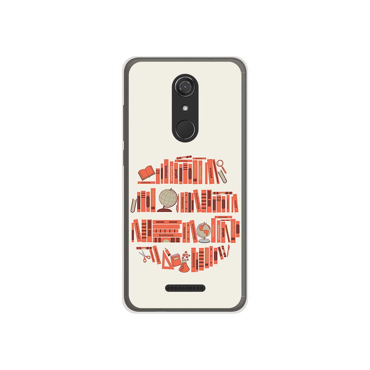Funda Gel Tpu para Wiko View Diseño Mundo Libro Dibujos