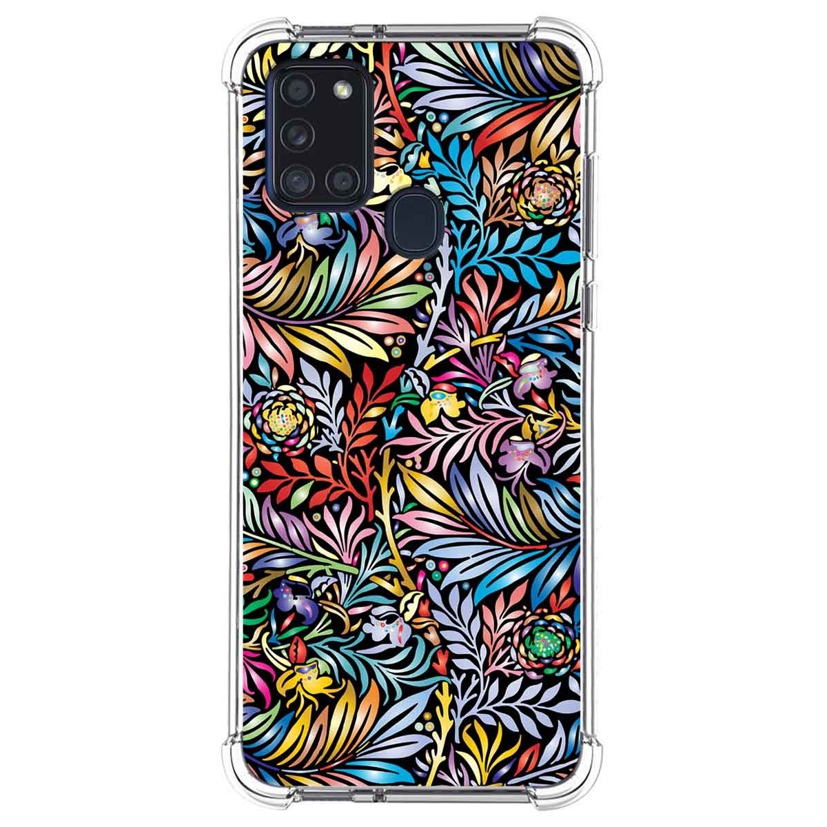Funda Silicona Antigolpes para Samsung Galaxy A21s diseño Flores 04 Dibujos