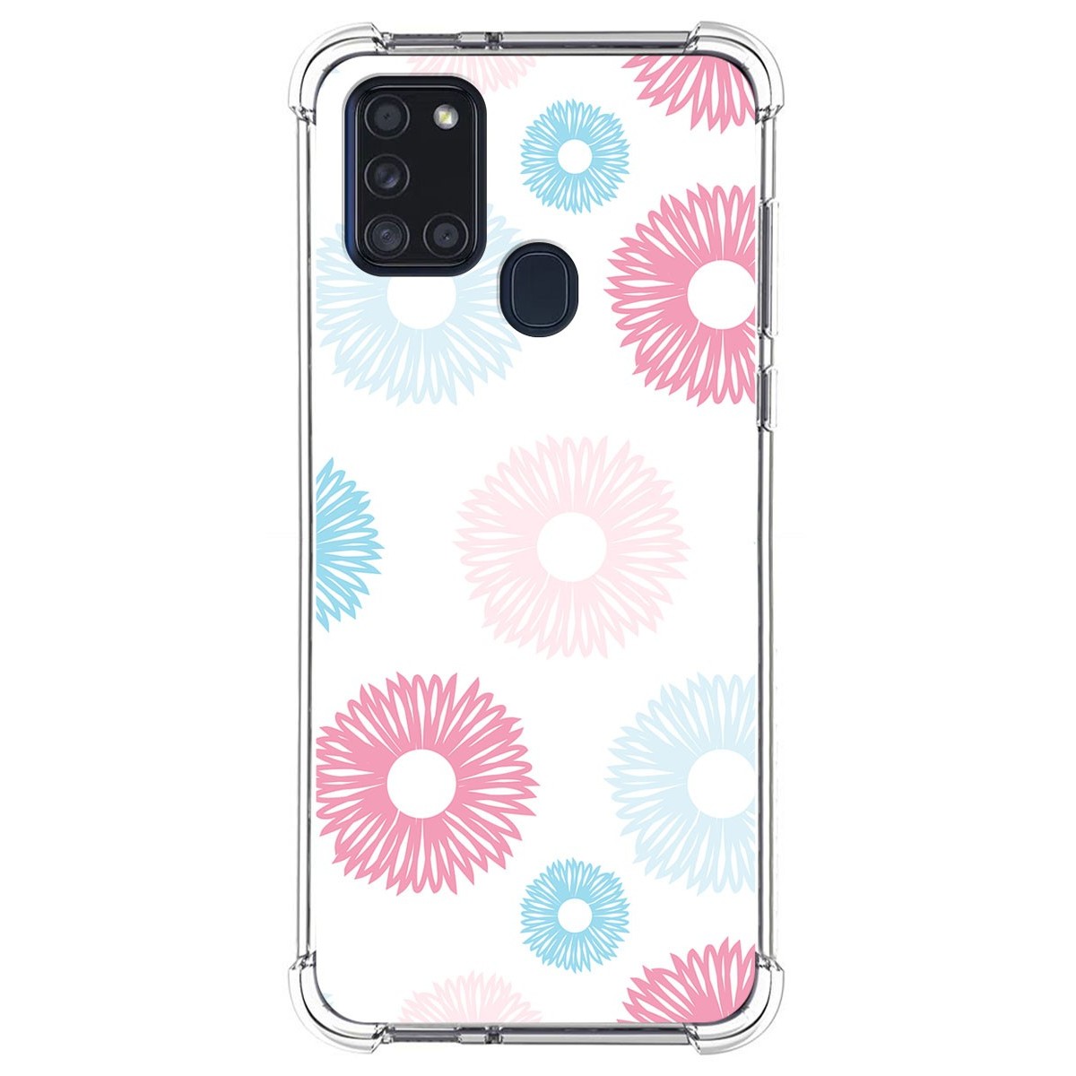 Funda Silicona Antigolpes para Samsung Galaxy A21s diseño Flores 06 Dibujos