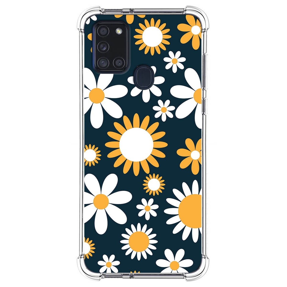Funda Silicona Antigolpes para Samsung Galaxy A21s diseño Flores 08 Dibujos