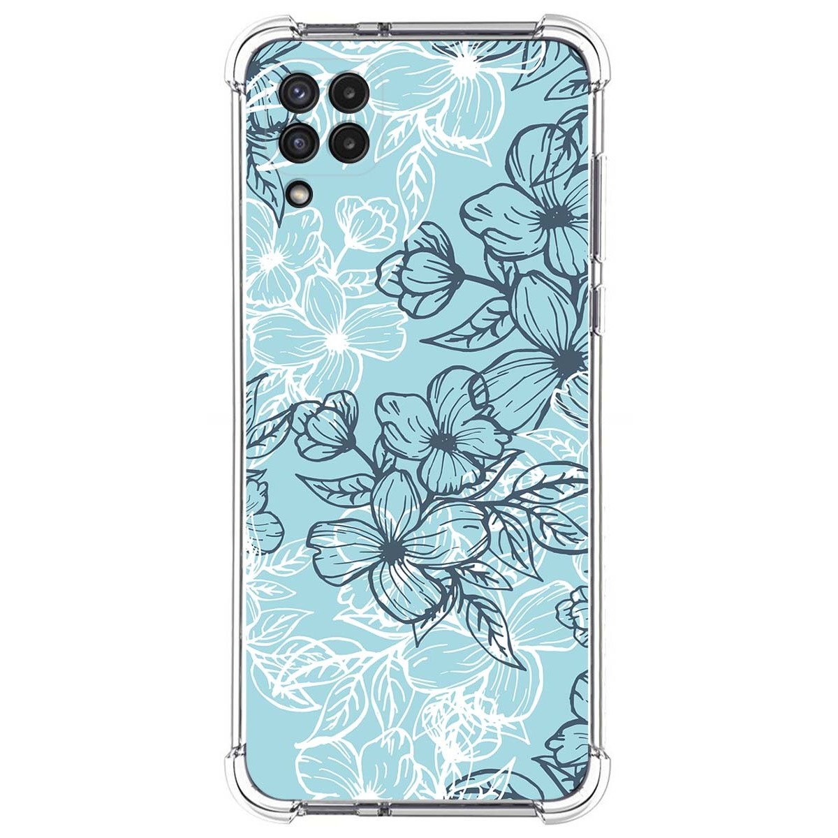 Funda Silicona Antigolpes para Samsung Galaxy A22 4G / M22 diseño Flores 03 Dibujos