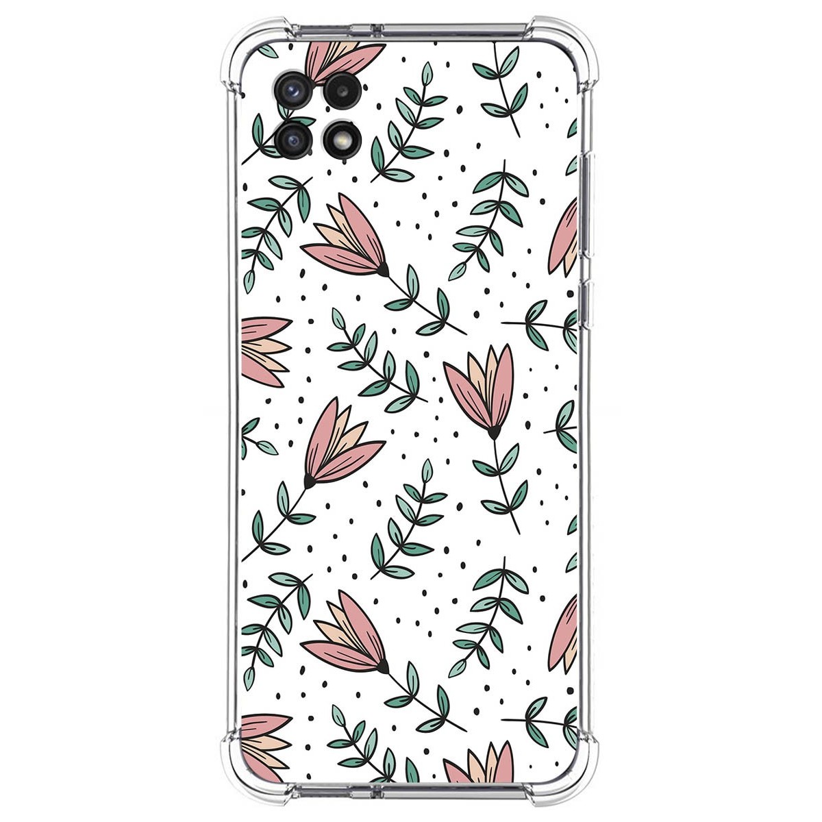 Funda Silicona Antigolpes para Samsung Galaxy A22 5G diseño Flores 01 Dibujos