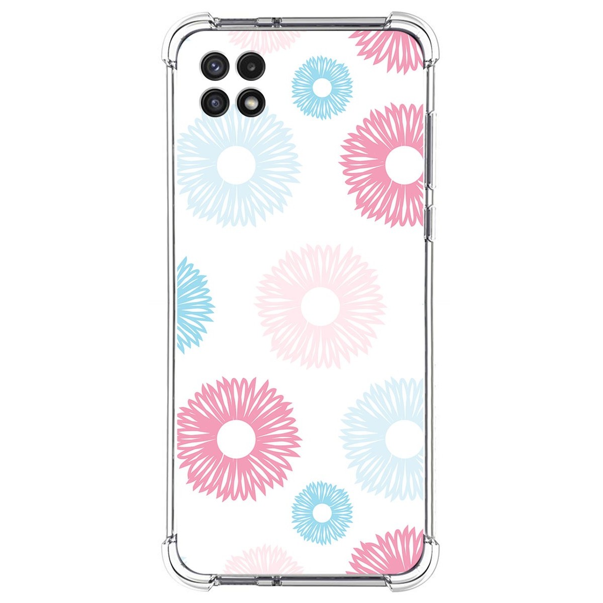 Funda Silicona Antigolpes para Samsung Galaxy A22 5G diseño Flores 06 Dibujos