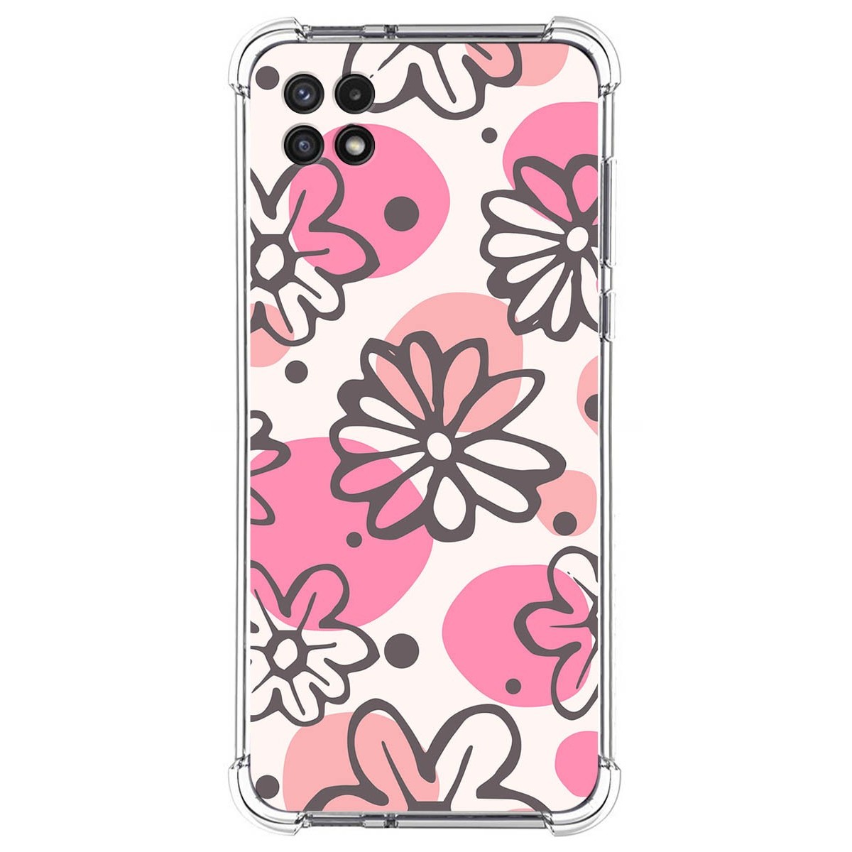 Funda Silicona Antigolpes para Samsung Galaxy A22 5G diseño Flores 09 Dibujos