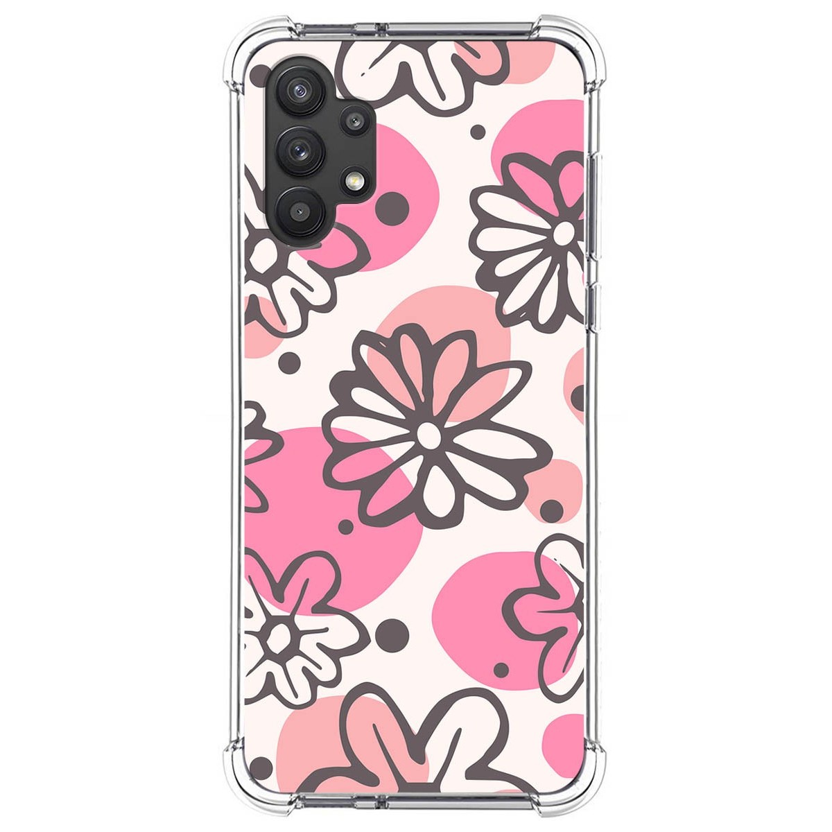 Funda Silicona Antigolpes para Samsung Galaxy A32 5G diseño Flores 09 Dibujos