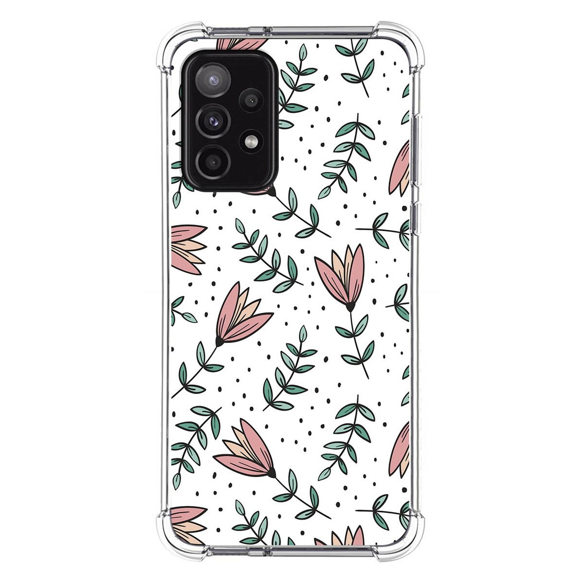 Funda Silicona Antigolpes para Samsung Galaxy A52 / A52 5G / A52s 5G diseño Flores 01 Dibujos