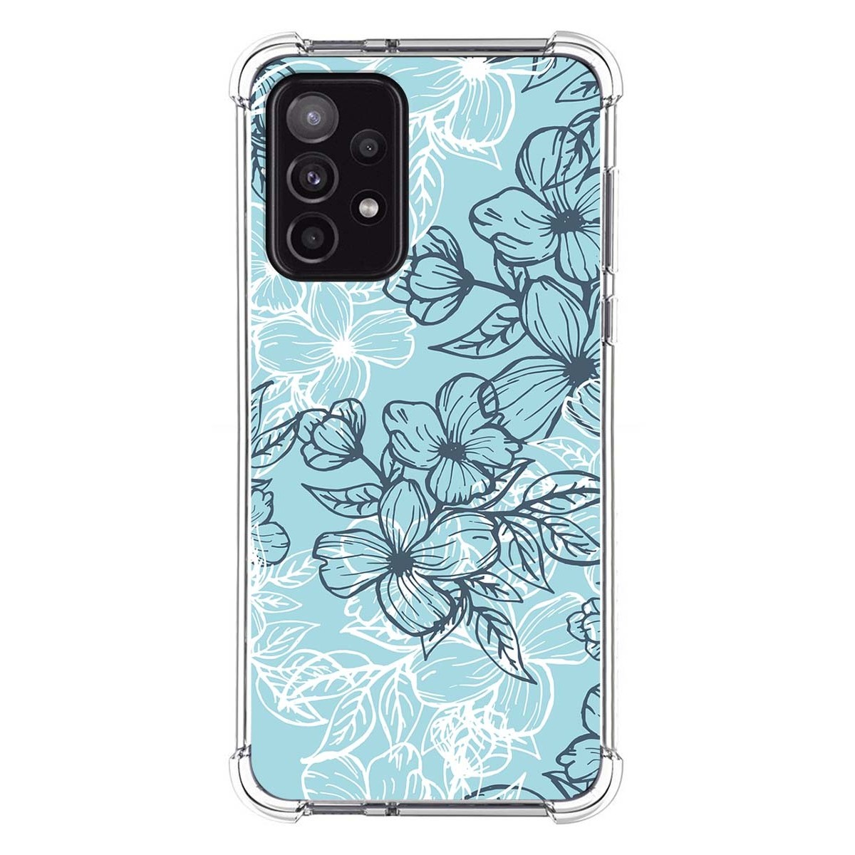Funda Silicona Antigolpes para Samsung Galaxy A52 / A52 5G / A52s 5G diseño Flores 03 Dibujos
