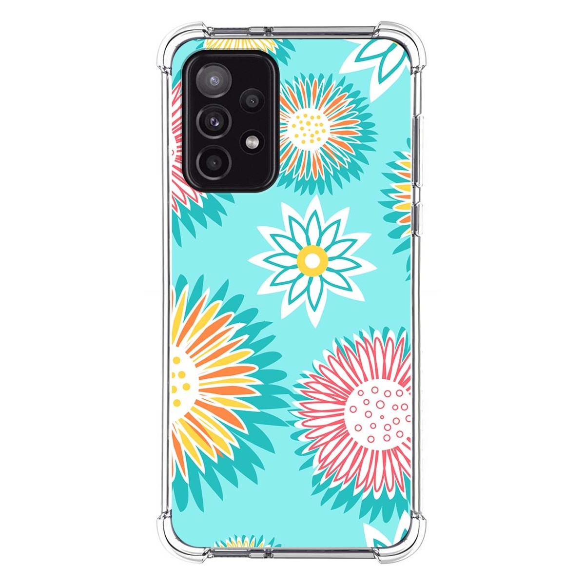 Funda Silicona Antigolpes para Samsung Galaxy A52 / A52 5G / A52s 5G diseño Flores 05 Dibujos