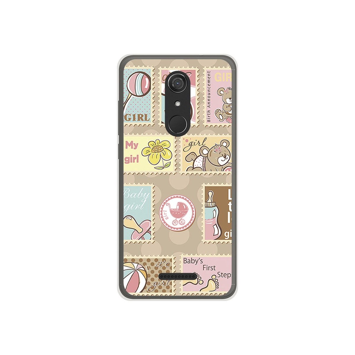 Funda Gel Tpu para Wiko View Diseño Sellos Dibujos