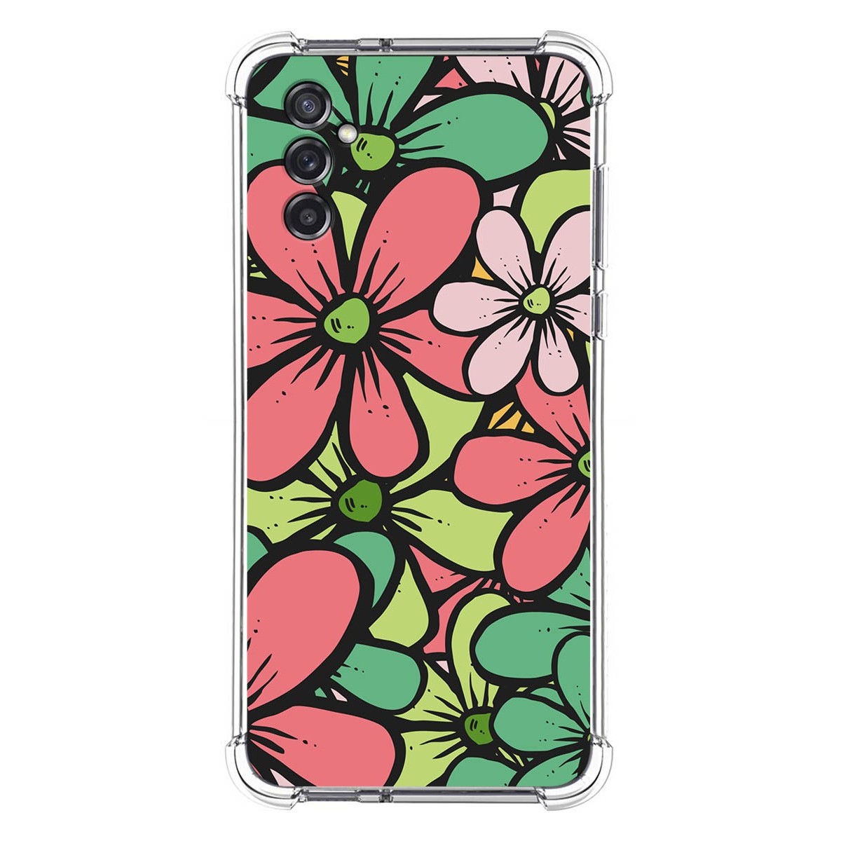 Funda Silicona Antigolpes para Samsung Galaxy M52 5G diseño Flores 02 Dibujos