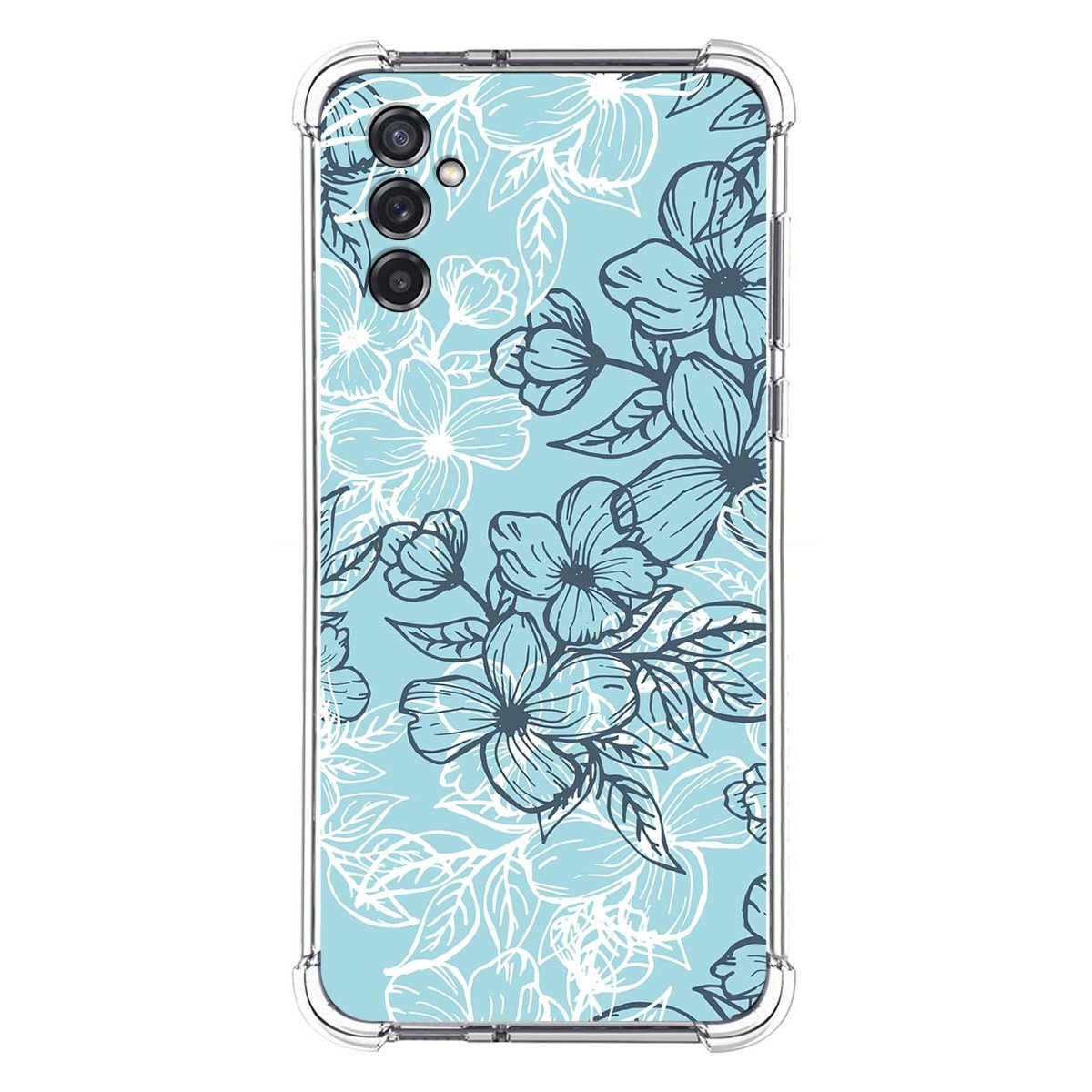 Funda Silicona Antigolpes para Samsung Galaxy M52 5G diseño Flores 03 Dibujos