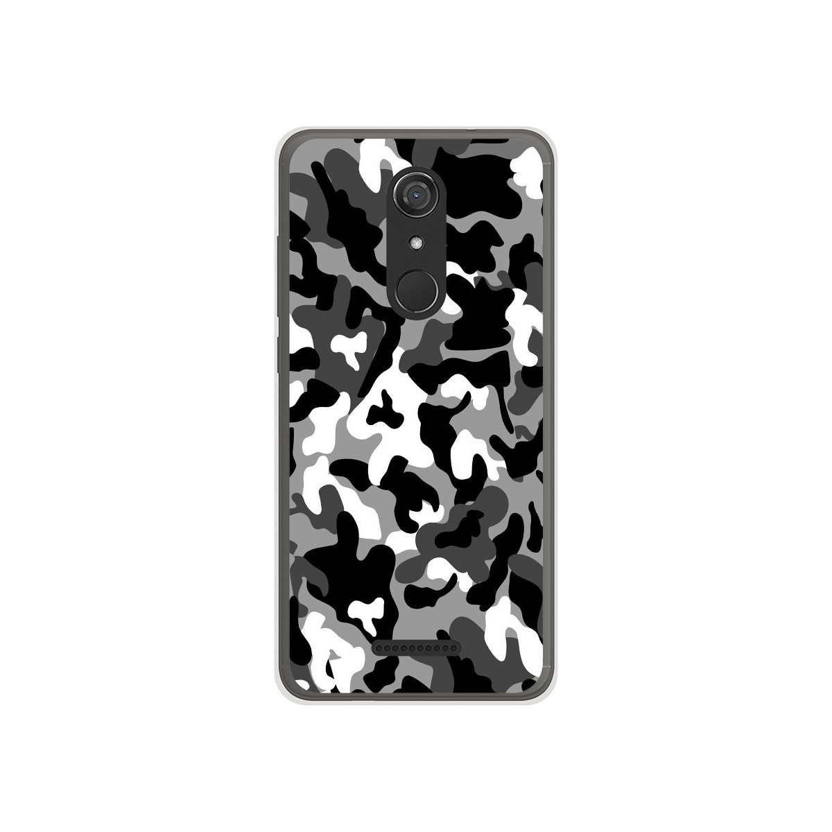 Funda Gel Tpu para Wiko View Diseño Snow Camuflaje Dibujos