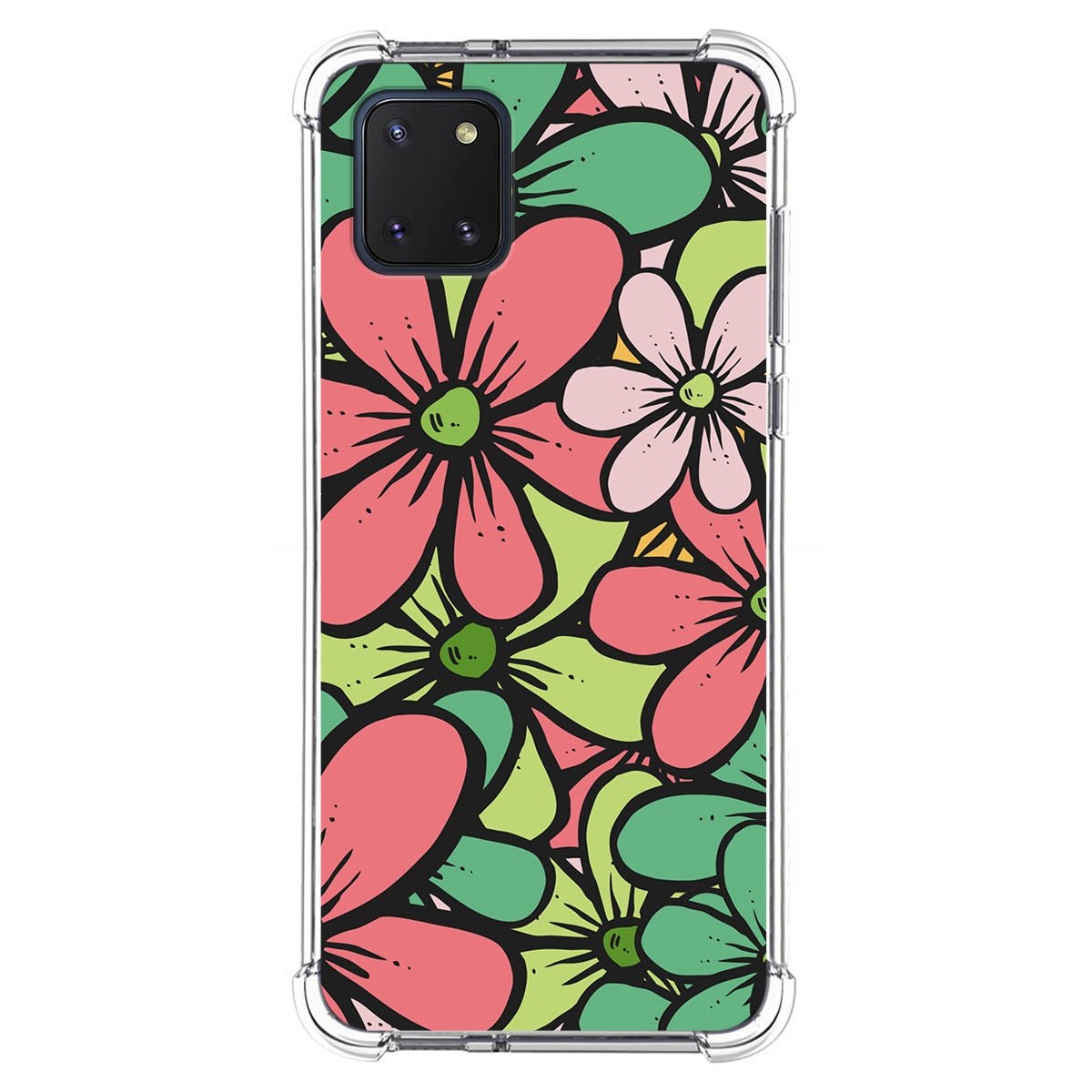 Funda Silicona Antigolpes para Samsung Galaxy Note 10 Lite diseño Flores 02 Dibujos